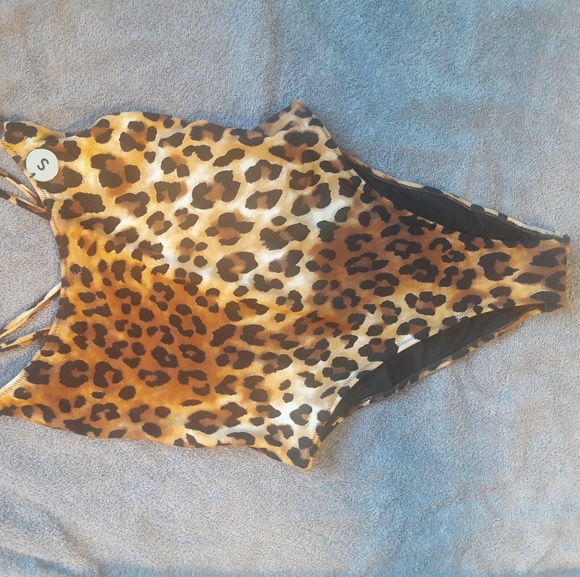 NWT Leopard High Rise Swimsuit - Picture 4 of 7